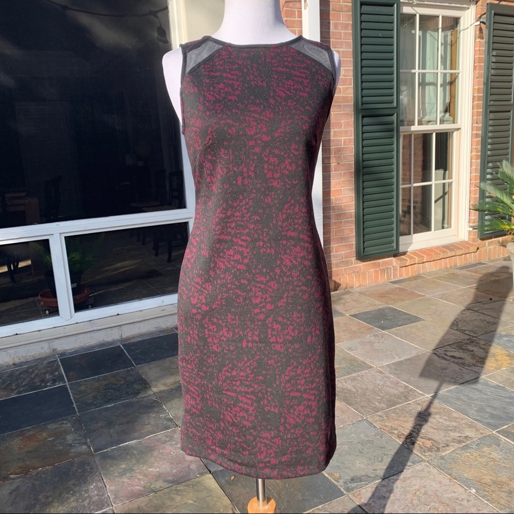 NWT Banana Republic Zipper Mesh Print Dress 4 NEW